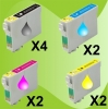 N° 10 cartucce compatibili per Epson T1631 - T1632 - T1633 - T1634 